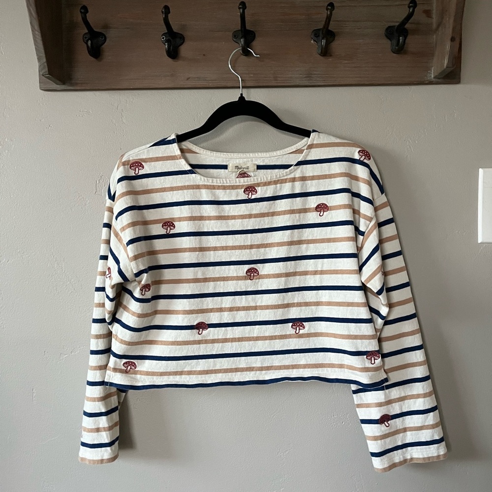Madewell long sleeved cropped top
